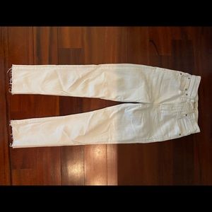 Madewell Perfect Vintage Crop White Jean
